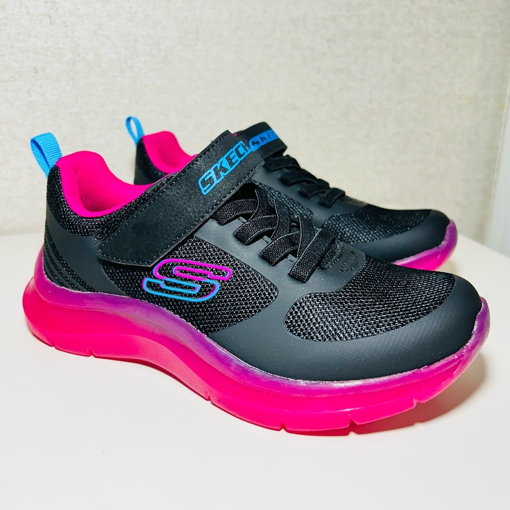 Skechers Kids Black and Pink Shoes
